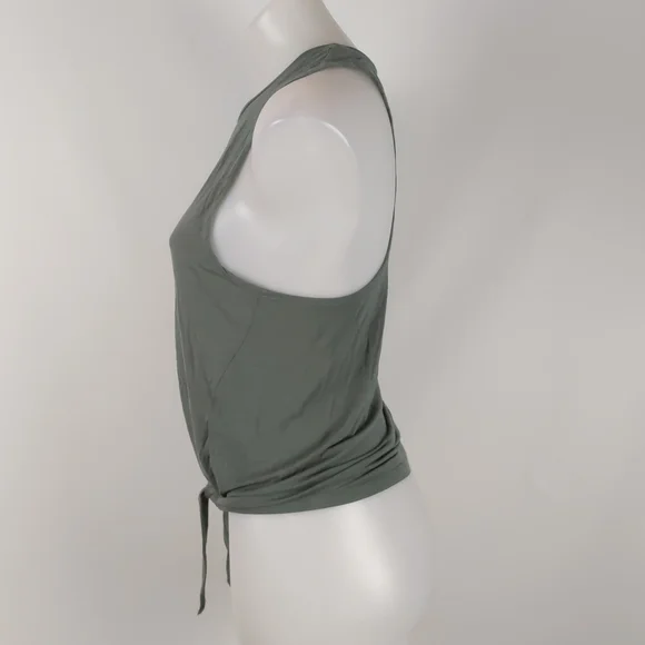 Rockwear Women's Top Size 8 Green Sleeveless Racerback Tie Waist Activewear - Picture 6 of 12